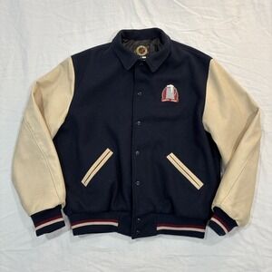 Vintage Samuel Adams Dehen Varsity Jacket Wool Leather USA Mens L